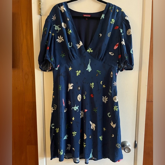 STAUD Milla Mini Dress in Good Vibes Twilight - Picture 2 of 10